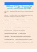 Oklahoma CNA Test-1 Questions And Answers Latest Update 2024&sol;2025