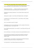 ACTG PRACTICE QUESTIONS AND ANSWERS RATED 100&percnt;