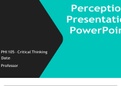 PHI 105 Perception Presentation PowerPoint