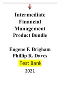 Intermediate Financial Management Product Bundle by Eugene F. Brigham  Phillip R. Daves---|Test bank| Reviewed/Updated for 2021