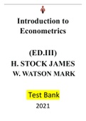 Introduction to Econometrics (3rd Edition) by H. Sock James & W. Watson Mark -|Solution Manual| Reviewed/Updated for 2021