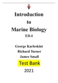 Introduction to Marine Biology 4th Edition by George Karleskint, Richard Turner, James Small -|Test bank| Reviewed/Updated for 2021