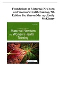 Foundations of Maternal-Newborn and Women's Health Nursing, 7th Edition By: Sharon Murray, Emily McKinney