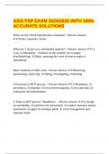  ASIS PSP EXAM 2024&sol;2025 WITH 100&percnt; ACCURATE SOLUTIONS