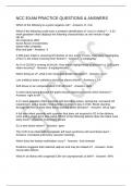 NCC EXAM PRACTICE QUESTIONS & ANSWERS