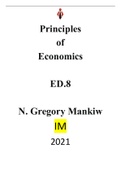 Principles of Economics ED.8 by N. Gregory Mankiw - |Instructors Manual| Reviewed/Updated for 2021
