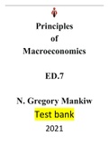 Principles of Economics ED.7 by N. Gregory Mankiw - |Test bank| Reviewed/Updated for 2021