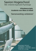 Geslaagde scriptie Saxion Verbeteren Samenwerking Teams&comma; - 2021 - HBO Arbeid & Organisatie Psychologie - Academie voor Mens en Arbeid