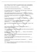 NCC PRACTICE TEST 6 QUESTIONS AND ANSWERS