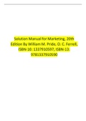 Solution Manual for Marketing, 20th Edition By M. Pride