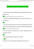 QuickBooks Online Certification 2024 Actual Questions with Verified Answers&comma; 100&percnt; Guarantee Pass