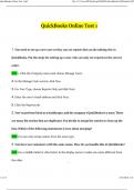 QuickBooks Online Test 1 2024 Actual Questions with Verified Answers&comma; 100&percnt; Guarantee Pass