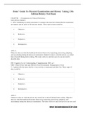 Bates Guide To Physical Examination and History Taking 13th Edition Bickley Test Bank &lpar;complete&rpar; 