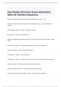  Key Realty Revision Exam Questions With All Verified Solutions&period;