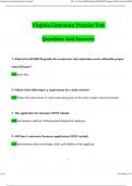 Virginia Contractor General Practice Test 2024 Actual Questions with Verified Answers&comma; 100&percnt; Guarantee Pass