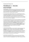 Literatuur samenvatting Sociale Psychologie, Minor TP
