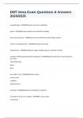 EMT Hosa Exam Questions & Answers 2024&sol;2025