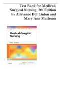 Test Bank for Medical-Surgical Nursing, 7th Edition by Adrianne Dill Linton and Mary Ann Matteson