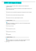 CWV 101 topic 5 Quiz&period;&vert; VERIFIED GUIDE
