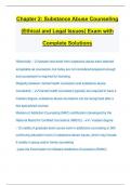 Chapter 2&colon; Substance Abuse Counseling &lpar;Ethical and Legal Issues&rpar; Exam with Complete Solutions
