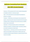Substance Abuse Counseling Exam Questions and Answers 100&percnt; Correct