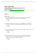 TEST BANK For Strategic Management&comma; 6th Edition 2024 By Rothaermel Frank&comma; Verified Chapters 1 - 12&comma; Complete Newest Version