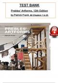 TEST BANK - Prebles' Artforms, 12th Edition by Patrick Frank, All 25 Chapters Covered
