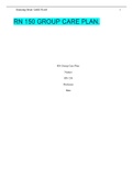 RN 150 GROUP CARE PLAN&period;