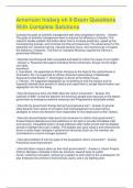 American history ch 9 Exam Questions With Complete Solutions