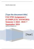 FAC3703 Assignment 1 &lpar;COMPLETE ANSWERS&rpar; Semester 2 2024 - DUE 7 September 2024 &semi; 100&percnt; TRUSTED Complete&comma; trusted solutions and explanations&period; 