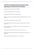 ASCP HT Histotechnician Exam Prep Questions And Correct Answers&period;