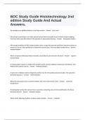  BOC Study Guide Histotechnology 2nd edition Study Guide And Actual Answers&period;