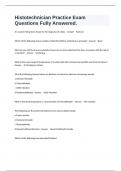 Histotechnician Practice Exam Questions Fully Answered&period;