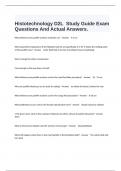  Histotechnology D2L  Study Guide Exam Questions And Actual Answers&period;