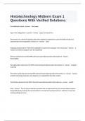   Histotechnology Midterm Exam 1 Questions With Verified Solutions&period;