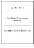 LETRS Unit 7 &lpar;Text Driven Comprehension Instruction&rpar; Complete Assessment Guide 2024&period;