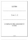 LETRS Units 5 - 8 Complete Pre-Assessment Guide 2024&period;