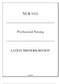 &lpar;FIU&rpar; NUR 3535 Psychosocial Nursing - Latest Midterm Review 20242025&period;