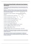 PSI Perinatal Mental Health Certification Exam Questions and Answers&period;
