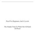 Proof- fundamental and A levels 