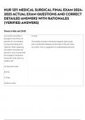 NUR 1211 MEDICAL SURGICAL FINAL EXAM 2024-2025 ACTUAL EXAM QUESTIONS AND CORRECT DETAILED ANSWERS WITH RATIONALES &lpar;VERIFIED ANSWERS&rpar;