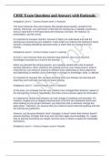 CHSE Exam Questions and Answers with Rationale&period;