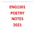 ENG1501 NOTES ALL POEMS 2021