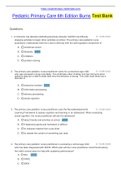 Pediatric Primary Care 6th Edition Burns Test Bank - PDF