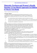 Maternity Newborn and Women’s Health Nursing A Case-Based Approach 1st Edition O’Meara Test Bank - PDF