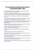 214 License Exam Questions And Answers Latest Update 2024 &ndash; 2025