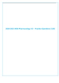 HESI Pharmacology V2 2020-2021 -Practice Questions &lpar;120&rpar;&period;
