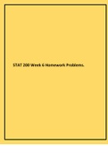 STAT 200 Week 6 Homework Problems.