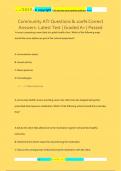 Community ATI Questions & 100&percnt; Correct  Answers- Latest Test &vert; Graded A&plus; &vert; Passed