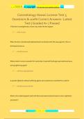 Cosmetology Hawaii License Test 5 Questions & 100&percnt; Correct Answers- Latest  Test &vert; Graded A&plus; &vert; Passed